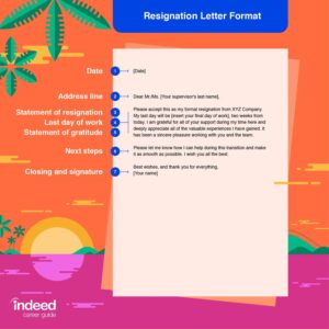 sample retirement letter on a bright background